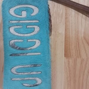 American Darling Turquoise and Brown Clutch